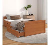 VIDAXL - Giroletto Miele Con Cassetti Legno Massello Di Pino 90x200 Cm