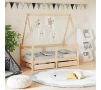 vidaXL Giroletto Bambini con Cassetti 70x140 cm Legno Massello di Pino