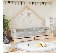 vidaXL Giroletto Bambini con Cassetti 80x200 cm Legno Massello di Pino