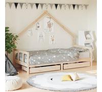 vidaXL Giroletto Bambini con Cassetti 90x200 cm Legno Massello di Pino