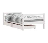 vidaXL Giroletto Bambini con Cassetti Bianco 80x160 cm Massello Pino