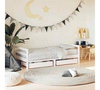 vidaXL Giroletto Bambini con Cassetti Bianco 80x160 cm Massello Pino