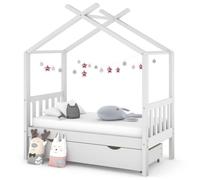 VIDAXL - Giroletto Per Bambini Cassetto Bianco In Pino Massello 70x140cm - SPEDIZIONE GRATUITA