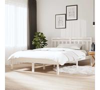 vidaXL Giroletto Bianco 150x200 cm King in Legno Massello