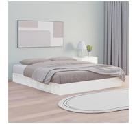 VIDAXL - Giroletto Bianco 160x200 Cm In Legno Massello