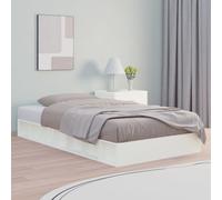 vidaXL Giroletto Bianco 90x190 cm Single in Legno Massello