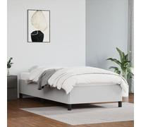 AX Giroletto 203x93x35cm Bianco Doghe Similpelle truciolare Legno Notte 347228