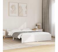 vidaXL Giroletto Bianco in Legno Massello 140x190 cm