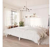 VIDAXL - Giroletto Bianco in Legno Massello 180x200 cm Super King - SPEDIZIONE GRATUITA