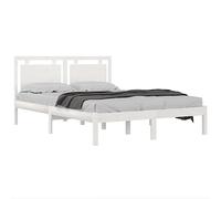 vidaXL Giroletto Bianco in Legno Massello 200x200 cm