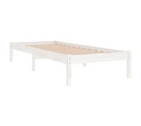 vidaXL Giroletto Bianco in Legno Massello di Pino 100x200 cm