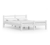 vidaXL Giroletto Bianco in Legno Massello di Pino 120x200 cm