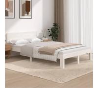 vidaXL Giroletto Bianco in Legno Massello di Pino 120x200 cm