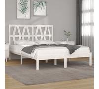 vidaXL Giroletto Bianco in Legno Massello di Pino 120x200 cm