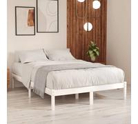 vidaXL Giroletto Bianco in Legno Massello di Pino 120x200 cm