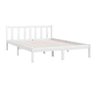 vidaXL Giroletto Bianco in Legno Massello di Pino 140x190 cm