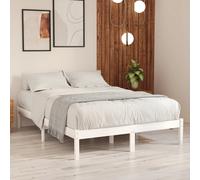 vidaXL Giroletto Bianco in Legno Massello di Pino 140x200 cm