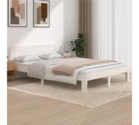 vidaXL Giroletto Bianco in Legno Massello di Pino 140x200 cm