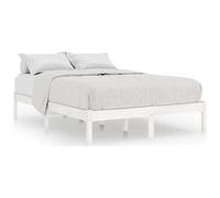 vidaXL Giroletto Bianco in Legno Massello di Pino 140x200 cm