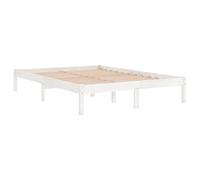 vidaXL Giroletto Bianco in Legno Massello di Pino 160x200 cm