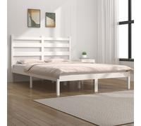 vidaXL Giroletto Bianco in Legno Massello di Pino 200x200 cm