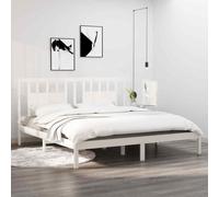 vidaXL Giroletto Bianco in Legno Massello di Pino 200x200 cm