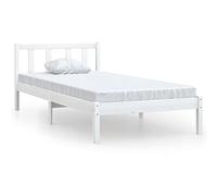 vidaXL Giroletto Bianco in Legno Massello di Pino 90x200 cm