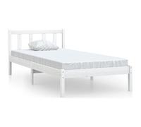 vidaXL Giroletto Bianco in Legno Massello di Pino 90x200 cm