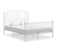 vidaXL Giroletto Bianco in Metallo 160x200 cm