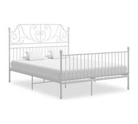 vidaXL Struttura Letto Metallo Bianco 140x200 cm