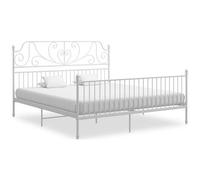 VIDAXL - Giroletto Bianco In Metallo E Compensato 180x200 Cm