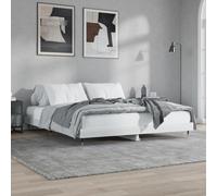 VIDAXL - Giroletto Bianco Lucido 160x200 Cm In Legno Multistrato
