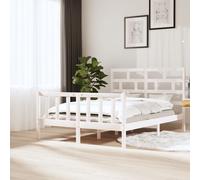 vidaXL Giroletto Bianco Massello Pino 150x200cm King Size