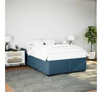 vidaXL Giroletto Blu 160x200 cm in Velluto