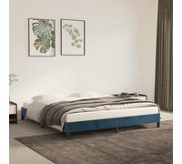 vidaXL Giroletto Blu Scuro 160x200 cm in Velluto