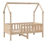 vidaXL Giroletto Casetta per Bambini 80x160 cm Legno Massello di Pino, struttura letto casa per bambini, giroletto per bambini, telaio letto per bambini