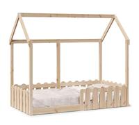 vidaXL Giroletto Casetta per Bambini 80x160 cm Legno Massello di Pino, Struttura Letto casa per Bambini, giroletto per Bambini, Telaio Letto per Bambini
