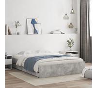 vidaXL Giroletto Cassetti Grigio Cemento 150x200 cm Legno Multistrato