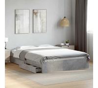 vidaXL Giroletto Cassetti Grigio Cemento 150x200 cm Legno Multistrato