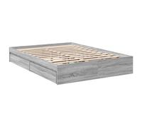 vidaXL Giroletto Cassetti Grigio Sonoma 120x200 cm Legno Multistrato