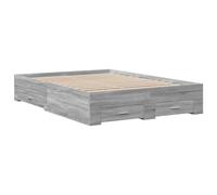 vidaXL Giroletto Cassetti Grigio Sonoma 120x200 cm Legno Multistrato
