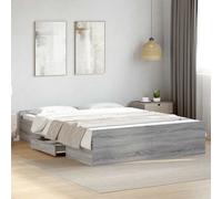 vidaXL Giroletto Cassetti Grigio Sonoma 160x200 cm Legno Multistrato