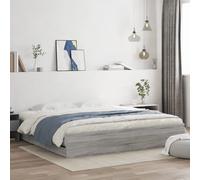 vidaXL Giroletto Cassetti Grigio Sonoma 200x200 cm Legno Multistrato