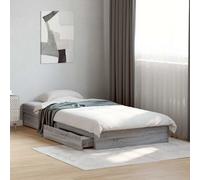 vidaXL Giroletto Cassetti Grigio Sonoma 90x190 cm Legno Multistrato