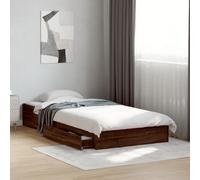 vidaXL Giroletto Cassetti Rovere Marrone 100x200 cm Legno Multistrato
