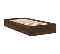 vidaXL Giroletto Cassetti Rovere Marrone 75x190 cm Legno Multistrato