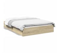 vidaXL Giroletto Cassetti Rovere Sonoma 120x200 cm Legno Multistrato
