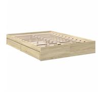 vidaXL Giroletto Cassetti Rovere Sonoma 150x200 cm Legno Multistrato