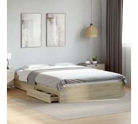 vidaXL Giroletto Rovere Sonoma 160x200 cm con cassetti legno multistrato