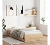 vidaXL Giroletto Cassetti Rovere Sonoma 75x190 cm Legno Multistrato